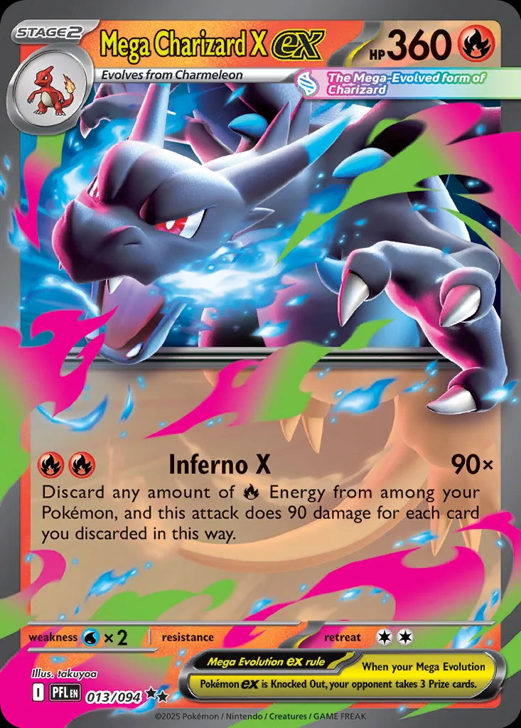 Phantasmal Flames Mega Charizard X ex #013/94